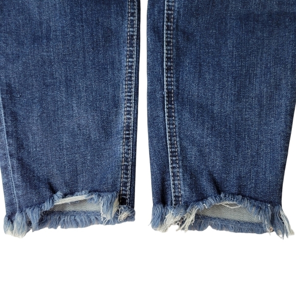 Silver Jeans Size 27 28X29 Suki Western Glove Works Distressed Raw Sharkbite Hem - Picture 4 of 12